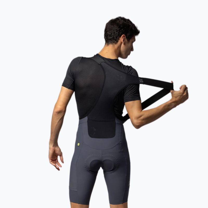 Férfi kerékpáros rövidnadrág Alé Gravel Pro Bibshorts titanium 2