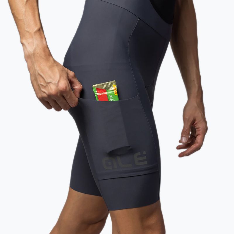 Férfi kerékpáros rövidnadrág Alé Gravel Pro Bibshorts titanium 6