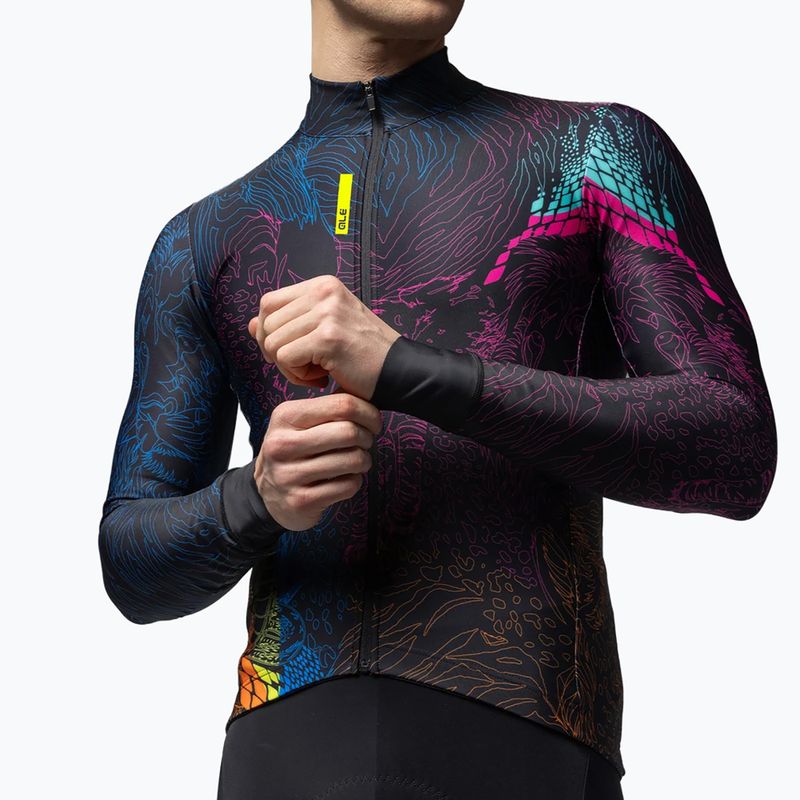 Férfi kerékpáros pulóver Alé Zanzibar Jersey multicolore/multicolor 4
