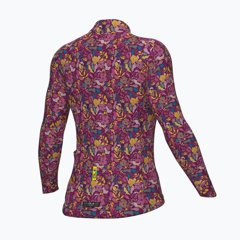 Női kerékpáros pulóver Alé Flowery LS Jersey rosa/pink 2
