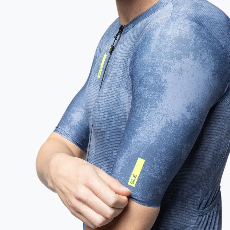 Férfi kerékpáros mez Alé Deep powder blue 4