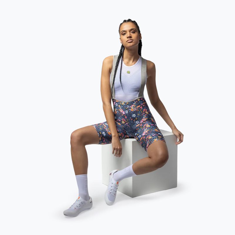 Női kerékpáros rövidnadrág Alé Master Graphic Bibshorts blue combo 5