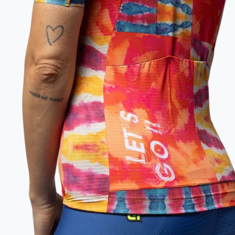 Női kerékpáros mez Alé Clorofilla orange combo 6