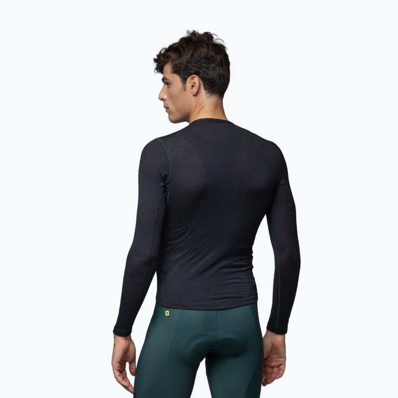 Férfi kerékpáros izzadságelvezető felső Alé Merino LS nero/black 2