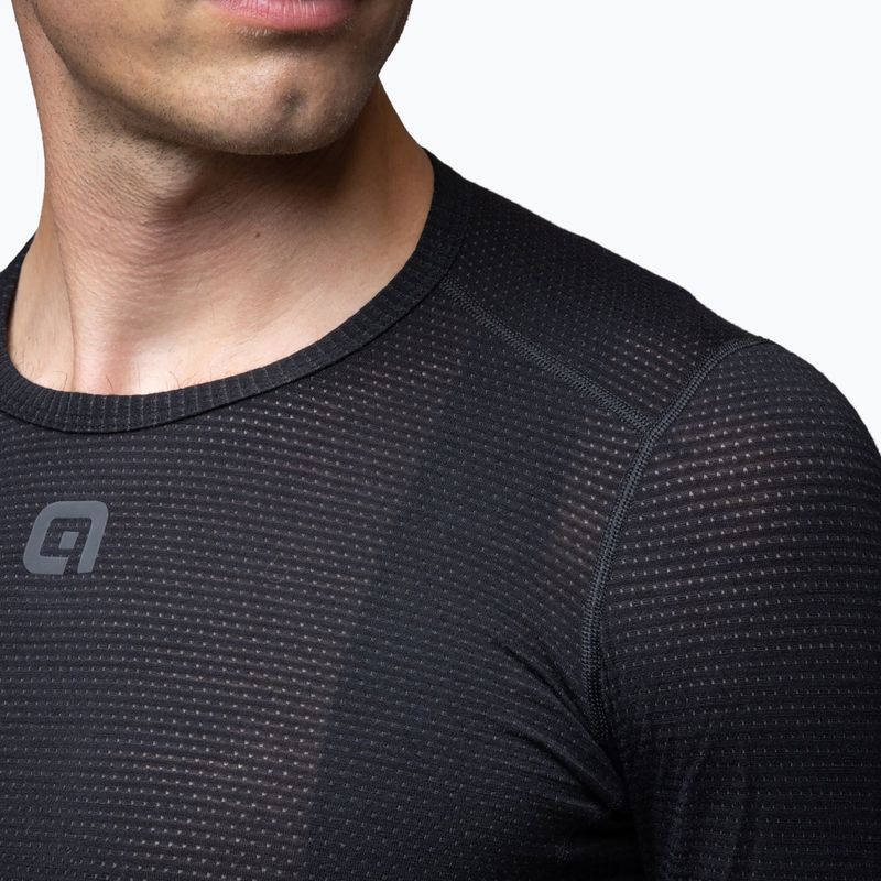 Férfi kerékpáros izzadságelvezető felső Alé Merino LS nero/black 4