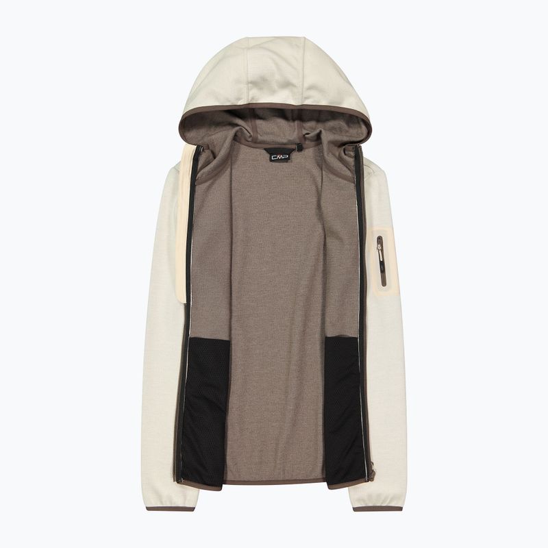 Női trekking pulóver CMP 34H6376 Fix Hood cream/off white 3
