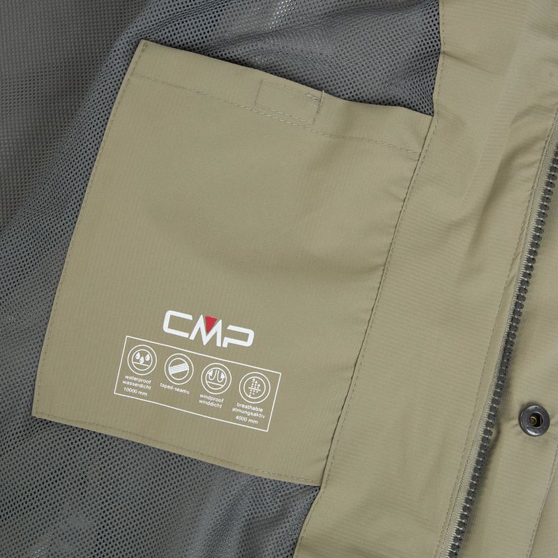 Férfi esőkabát CMP 39X7367 Snaps Hood sage 5