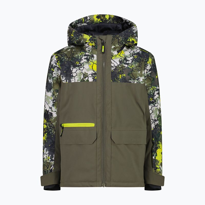 Gyerek síkabát CMP 36W0714P Fix Hood olive/acido