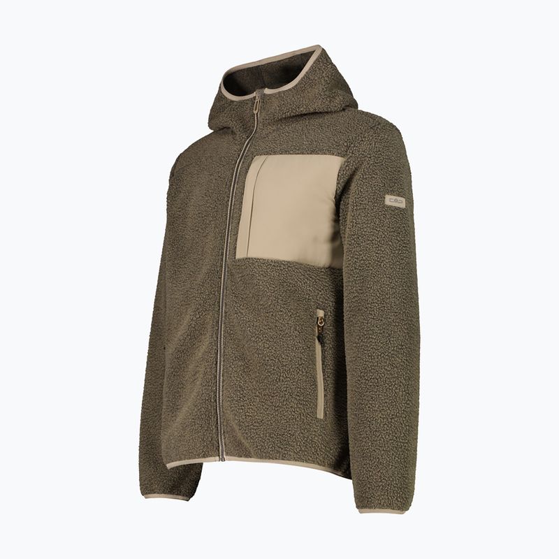 Férfi bélelt kabát CMP 36K2247 Fix Hood Parka teak mel 3