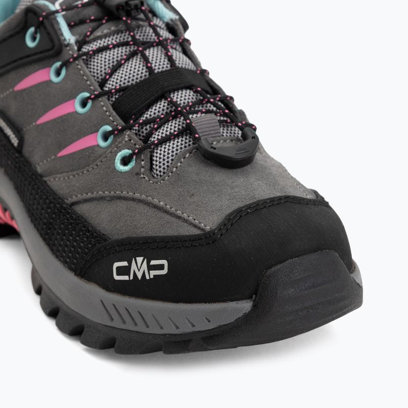 Gyermek túracipők CMP Rigel 2.0 Low Waterproof grey/acquarius/pink fluo 7