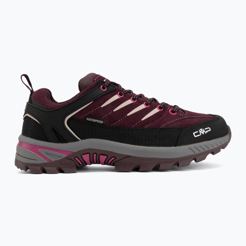 Gyermek túracipők CMP Rigel 2.0 Low Waterproof black berry/amaranto 2