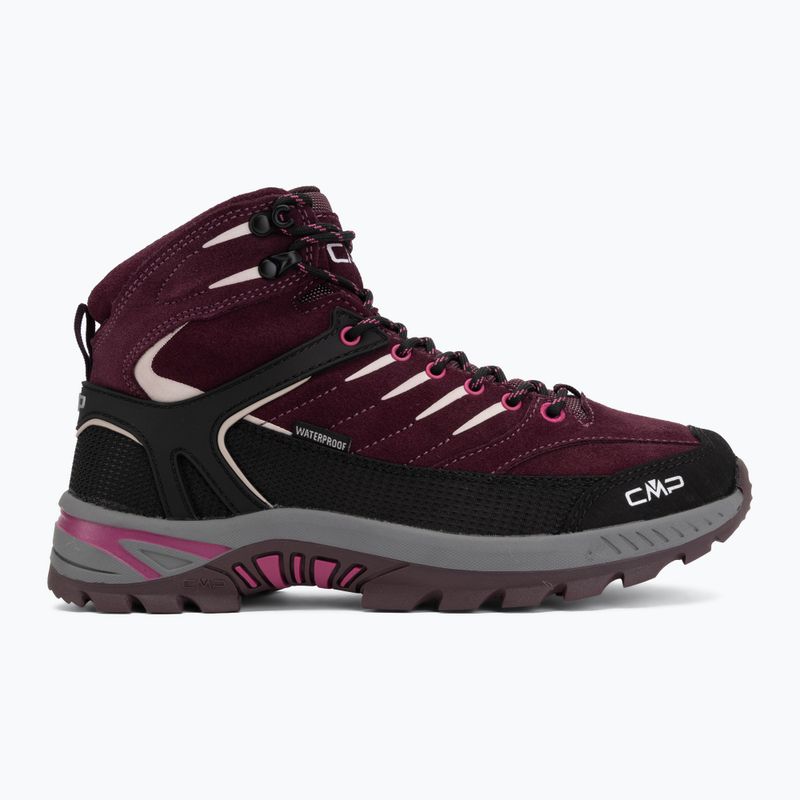 Gyermek túracipők CMP Rigel 2.0 Mid Waterproof black berry/amaranto 2