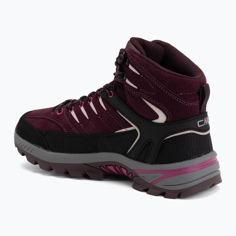 Gyermek túracipők CMP Rigel 2.0 Mid Waterproof black berry/amaranto 3