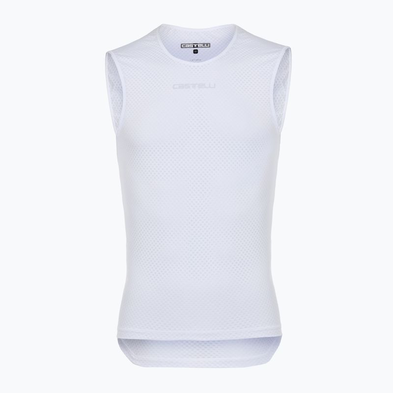 Férfi kerékpáros mez Castelli Pro Mesh 2.0 ujjatlan fehér
