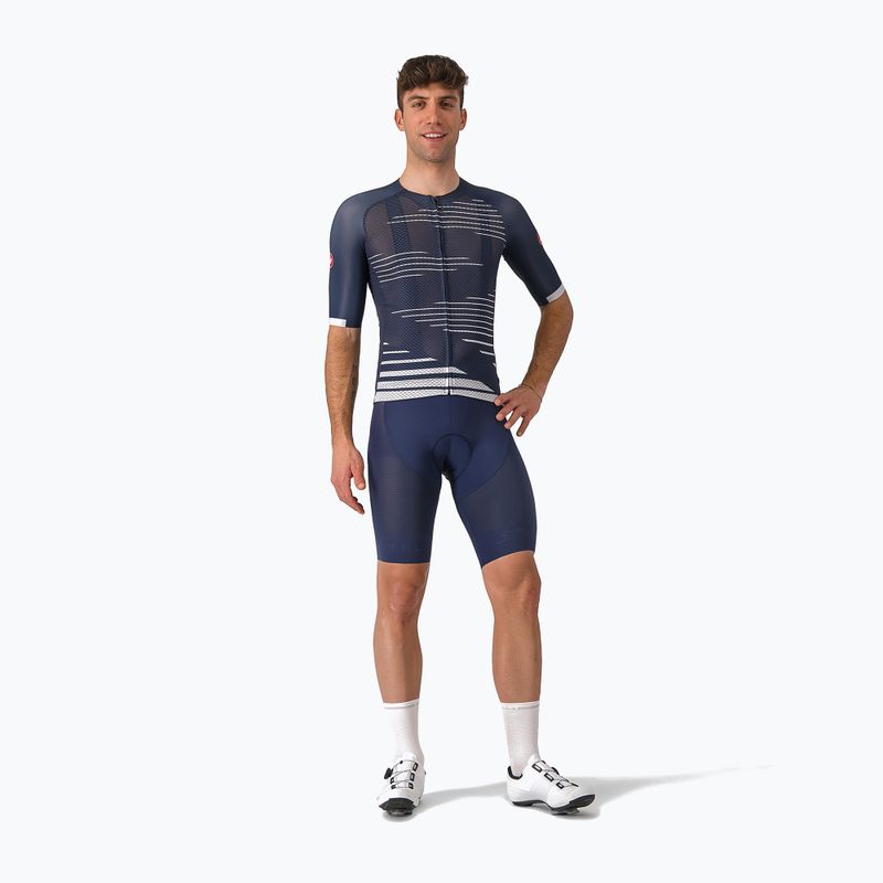 Férfi kerékpáros póló Castelli Climber's 4.0 belgian blue/silver gray 2