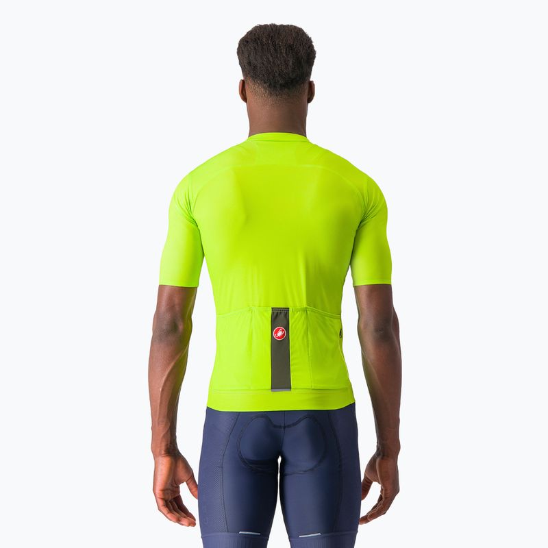 Férfi Castelli Prologo Lite electric lime/ mélyzöld kerékpáros mez 2