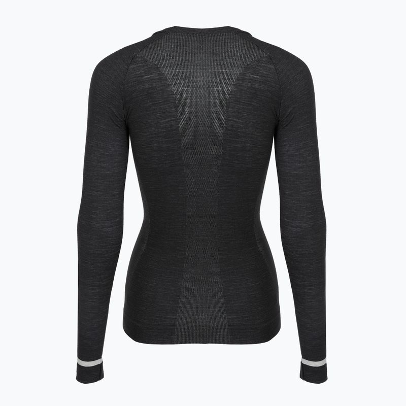 Női kerékpározás hosszú ujjú Castelli Merino Seamless Baselayer W fekete 2