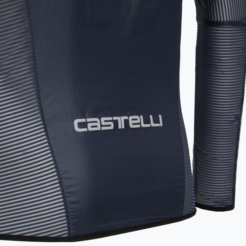 Férfi kerékpáros kabát Castelli Aria Shell belga kék 4