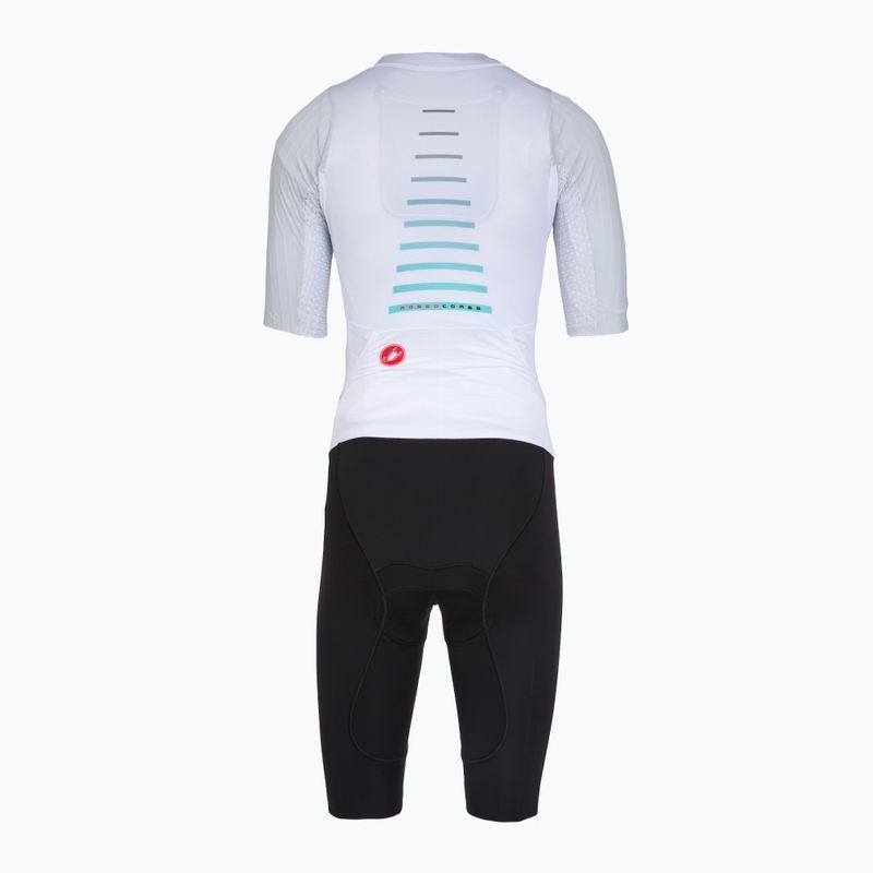 Női kerékpáros overall Castelli Free Sanremo 3 SS in white/black 2