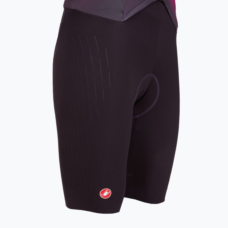 Női kerékpáros overall Castelli Free Sanremo 3 SS In dark night shade/vivid orange-bright rose 4