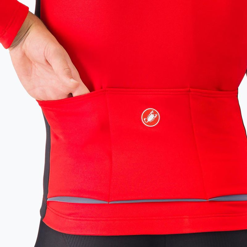 Férfi kerékpáros dzseki Castelli Entrata 2 red/black 4