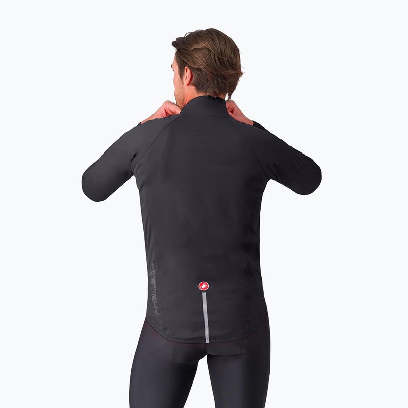 Férfi kerékpáros dzseki Castelli Emergency 3 Rain Jacket light black 2