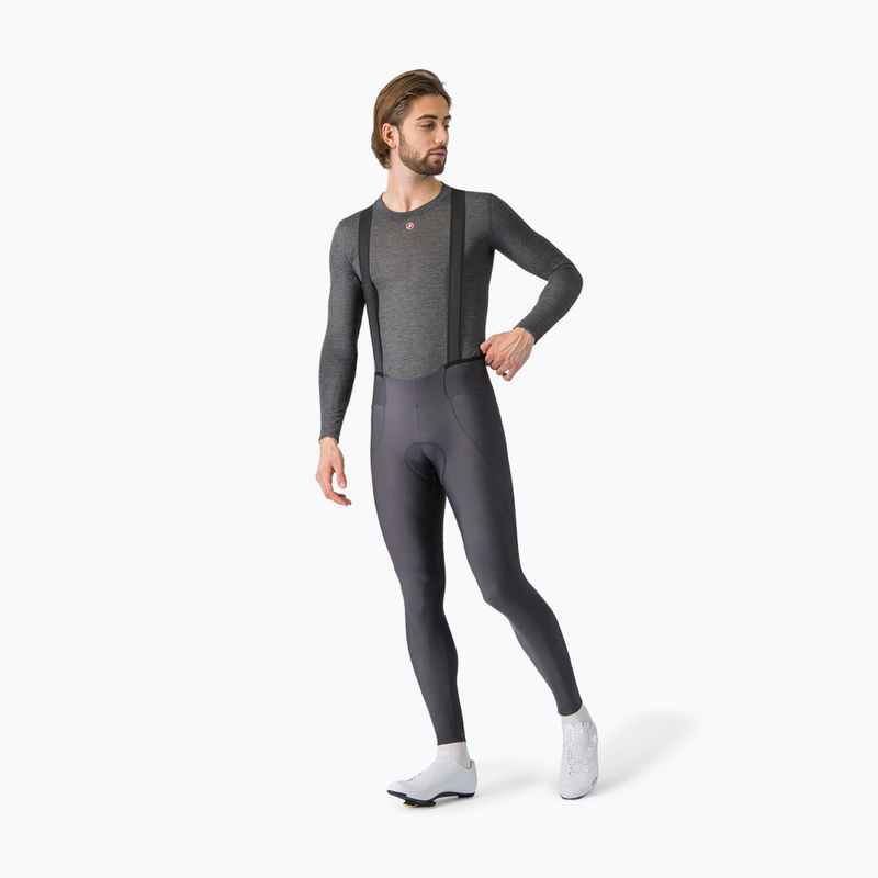 Férfi kerékpáros hosszú ujjú póló Castelli Medio Base Layer melange gray 2