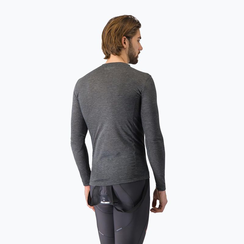 Férfi kerékpáros hosszú ujjú póló Castelli Medio Base Layer melange gray 3