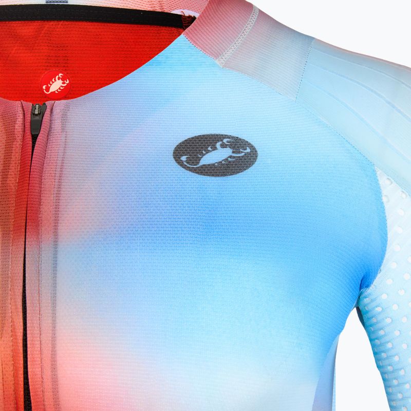 Férfi kerékpáros overall Castelli Free Sanremo 3 paprika/winter sky/black 3