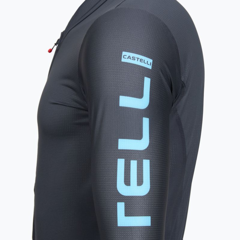 Férfi kerékpáros mez Castelli Entrata Apex twilight blue/neon cobalt 3