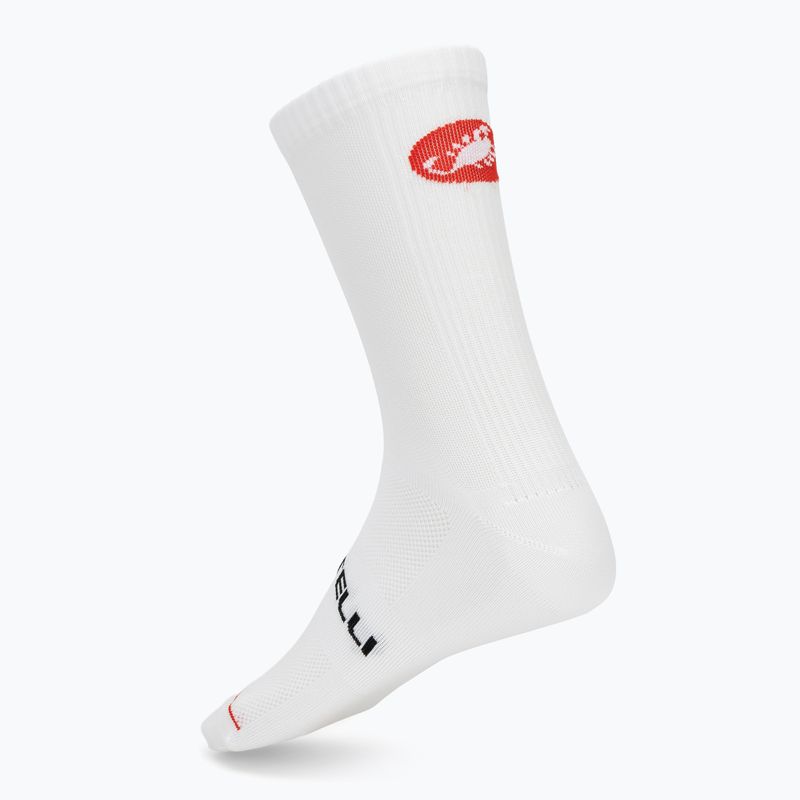 Férfi zokni Castelli Entrata 18 white 2