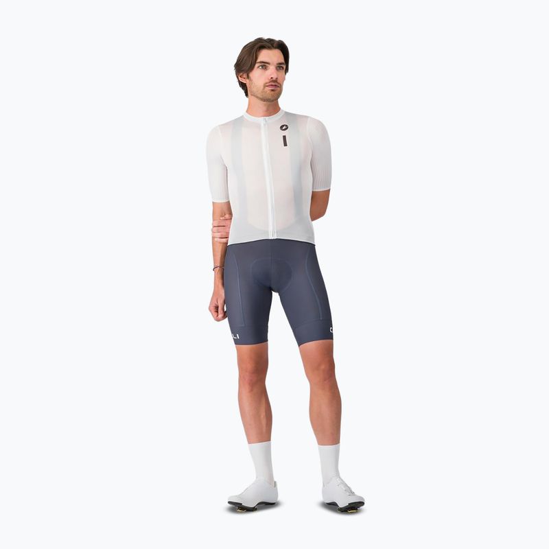Férfi kerékpáros mez Castelli Drittone Logo white/black 2