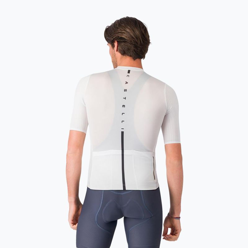 Férfi kerékpáros mez Castelli Drittone Logo white/black 3