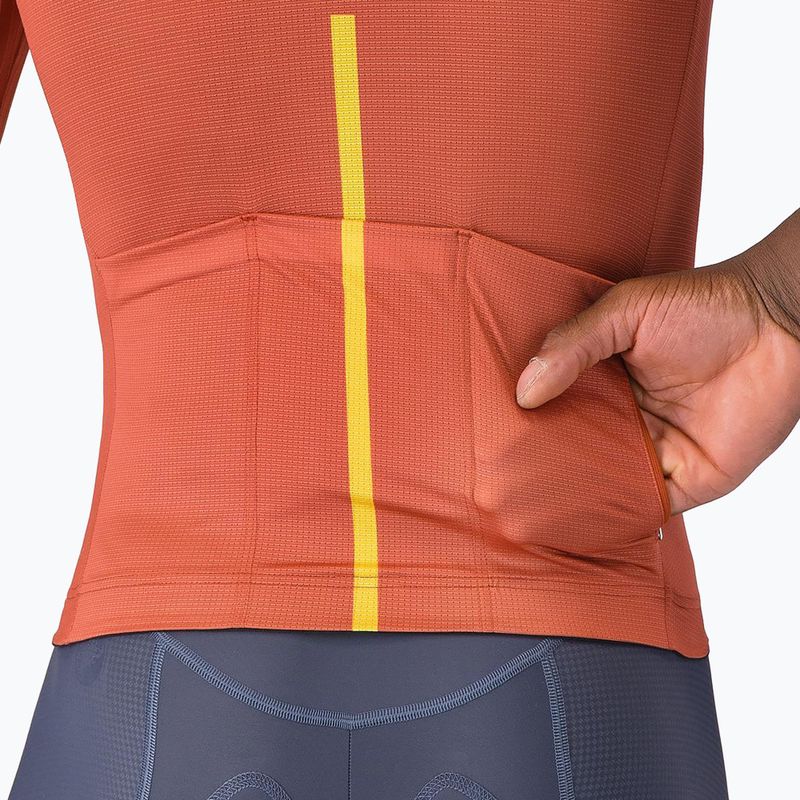 Férfi kerékpáros mez Castelli Drittone Logo paprika/mango mojito 5