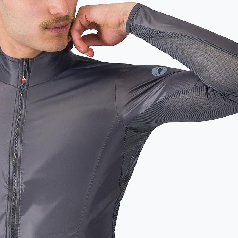 Férfi kerékpáros dzseki Castelli Aria Shell 2 silver gray/dark gray 5