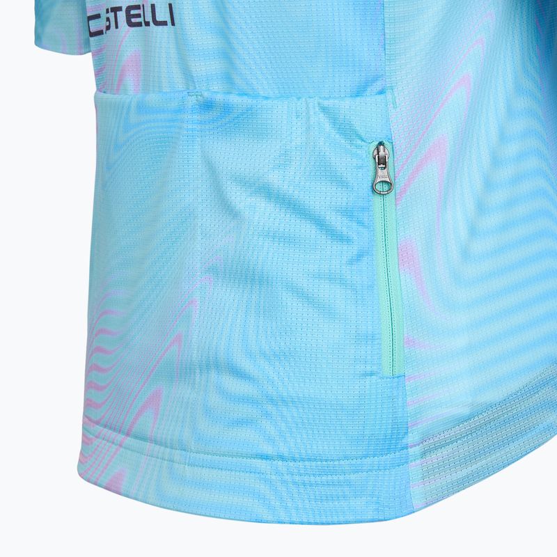 Női kerékpáros mez Castelli Cosmic Vortex multicolor pink green 5