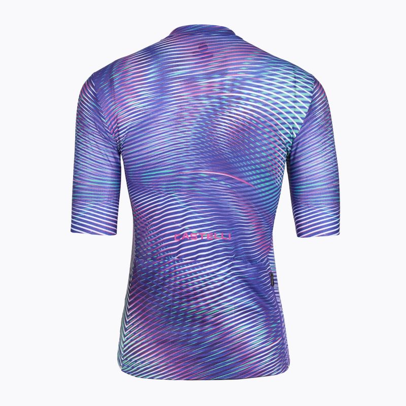 Női kerékpáros mez Castelli Cosmic Vortex multicolor ultraviolet rose 2