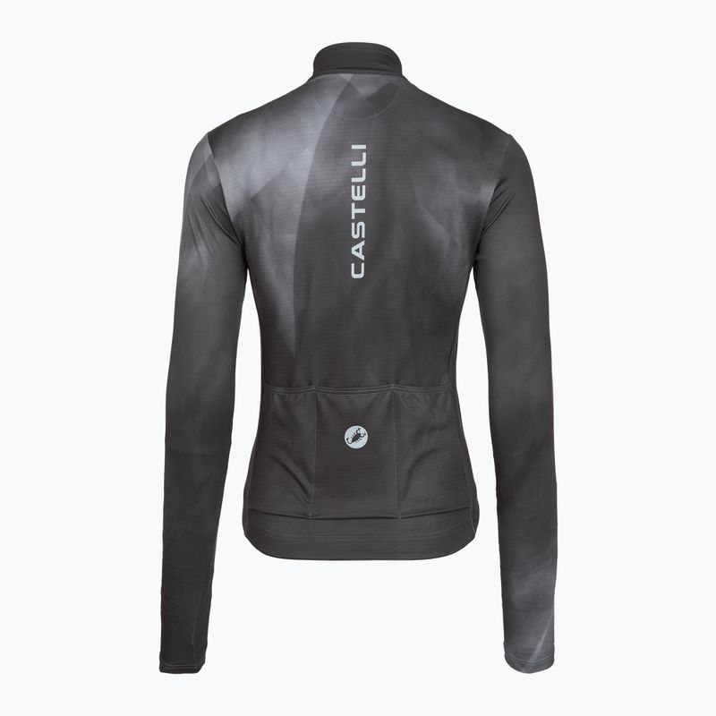 Női kerékpáros hosszú ujjú póló Castelli Prismatic Thermal Jersey smoky gray 2