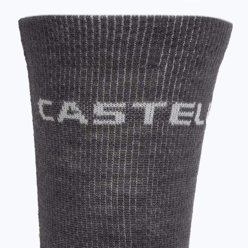 Férfi zokni Castelli Castelli Logo 18 Merino Sock silver gray/dark gray 3