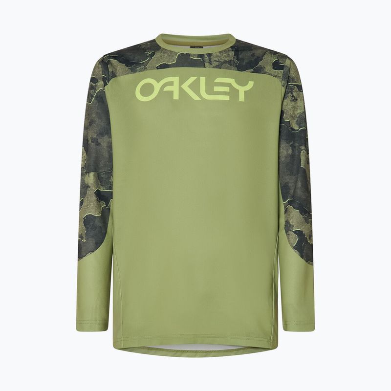 Férfi Oakley Maven Coast fém terepmintás zöld kerékpáros hosszú ujjú