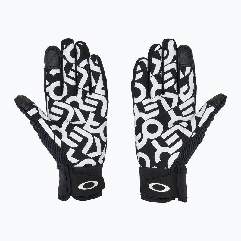 Férfi kesztyű Oakley Factory Pilot Core Glove black/white logo 2