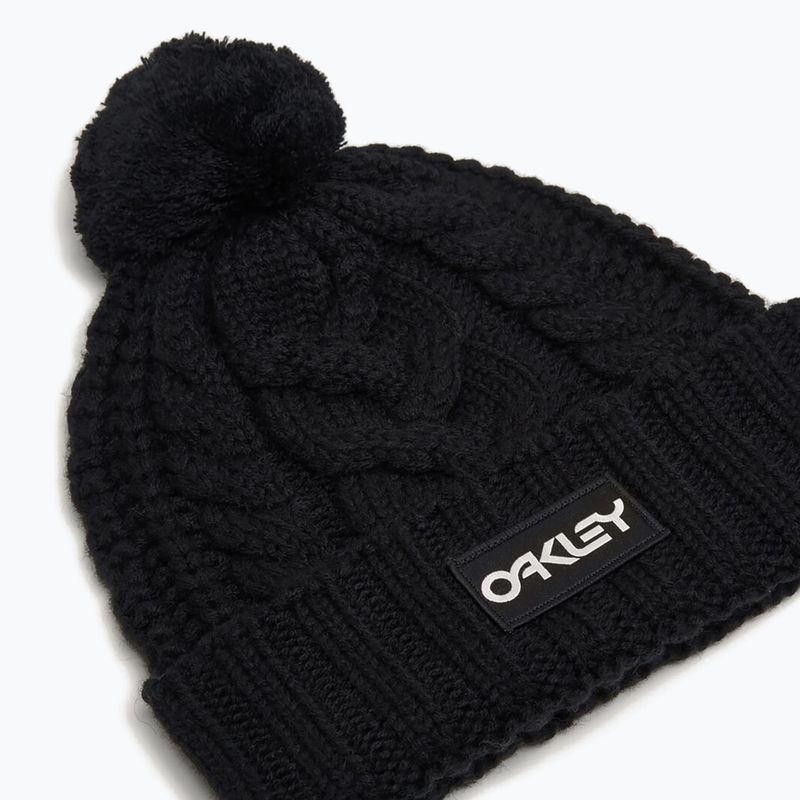 Téli sapka Oakley Harper Pom Beanie black/white logo 2