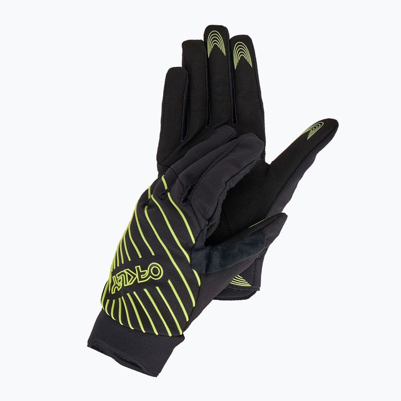 Oakley Drop In MTB Glove 2.0 fekete/lt zöld kerékpáros kesztyű