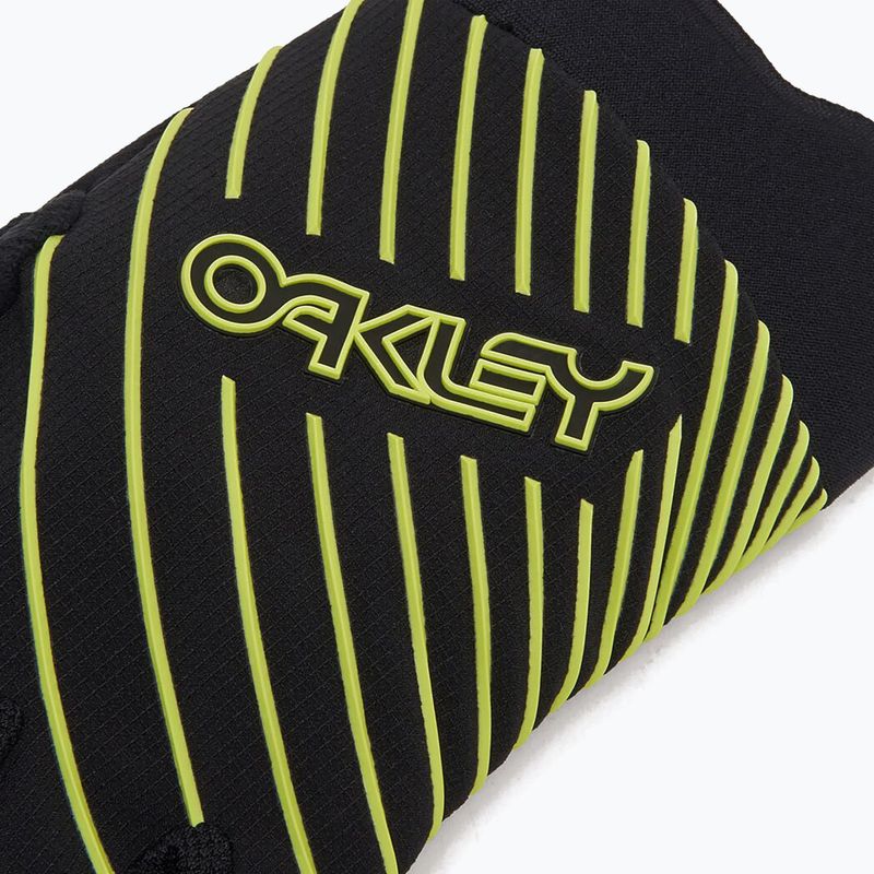 Oakley Drop In MTB Glove 2.0 fekete/lt zöld kerékpáros kesztyű 6