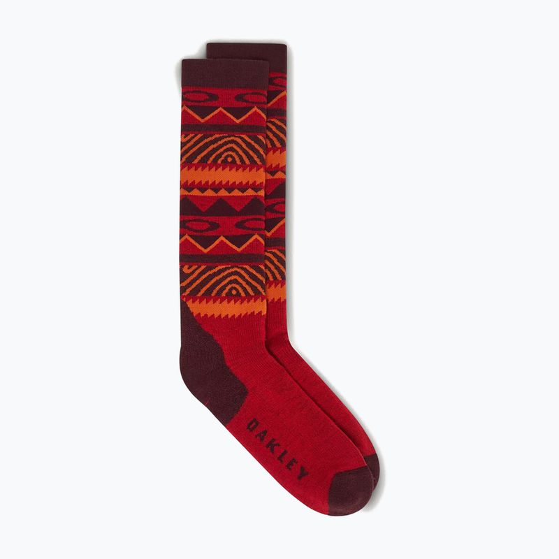 Sízokni Oakley Wanderlust Perf Socks 2.0 grenache norway pattern 3