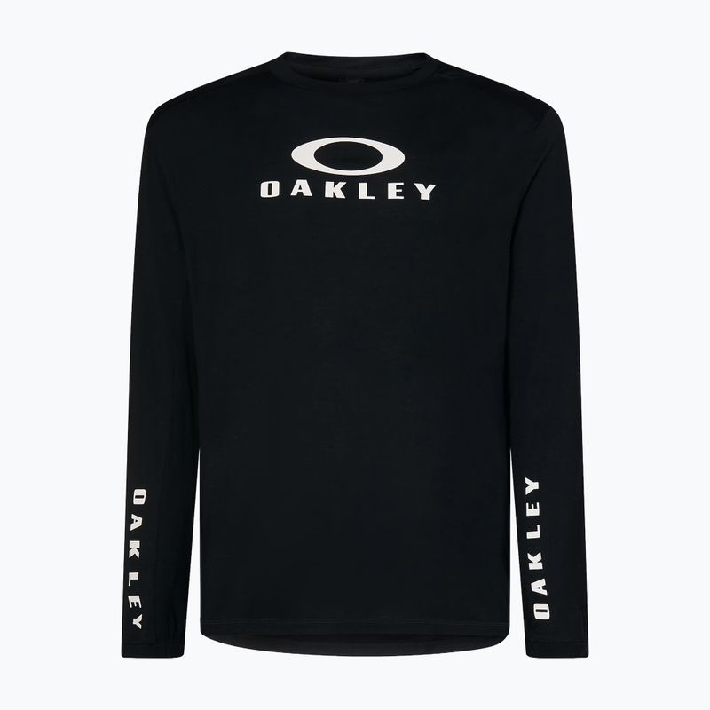 Férfi kerékpáros hosszú ujjú póló Oakley Seeker Flow LS02E blackout 7