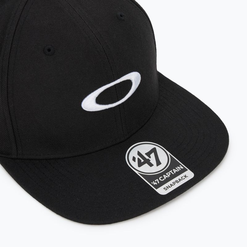 Férfi Oakley 47 B1B Ellipse blackout/fehér baseball sapka 3