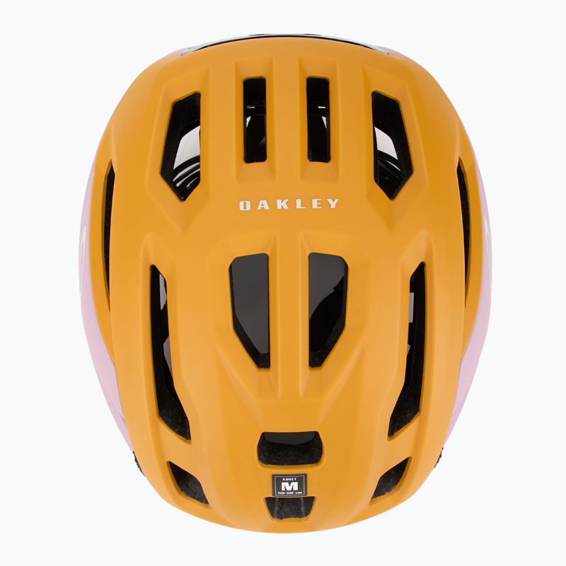 Oakley Aro3 Endurance EU mustár színű, homályos, geo-gradiens ködös biciklisisak 6