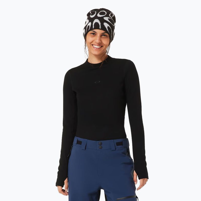 Női termoaktív pulóver Oakley Spruce Wool Base Layer blackout