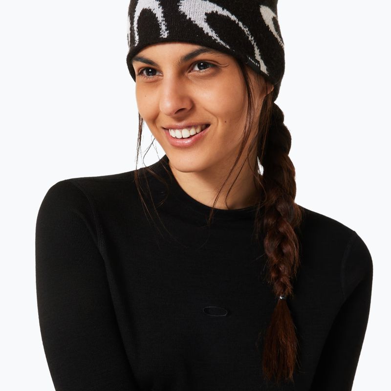 Női termoaktív hosszú ujjú felső Oakley Spruce Wool Base Layer blackout 5